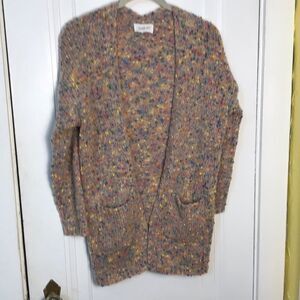 Colorful marled oversized cardigan